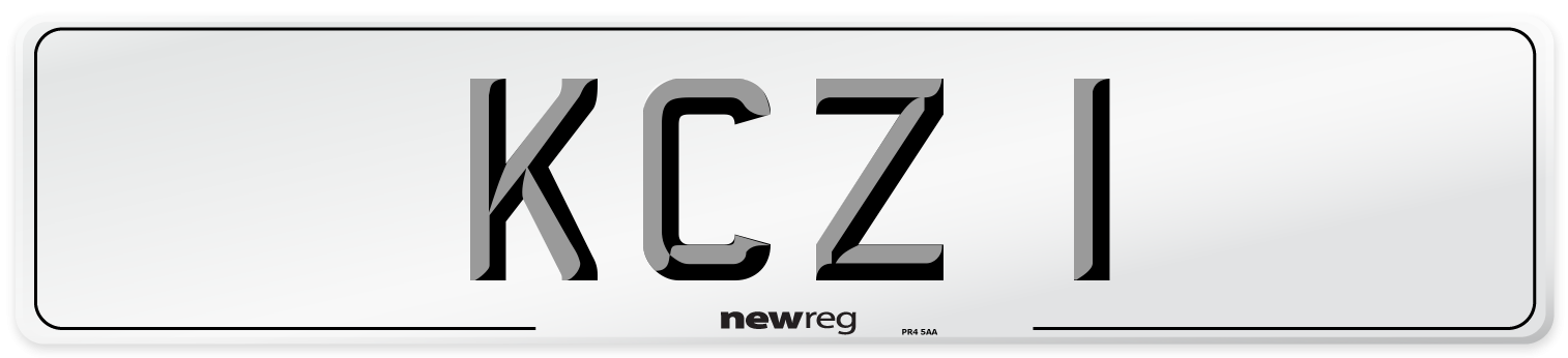 KCZ 1 Number Plate from New Reg